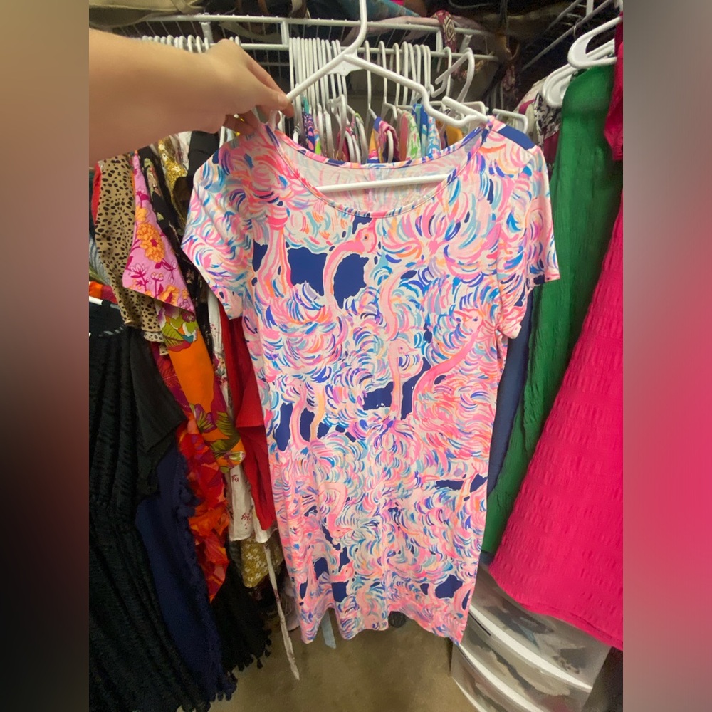 Lilly Pulitzer dress size small. Flamingos